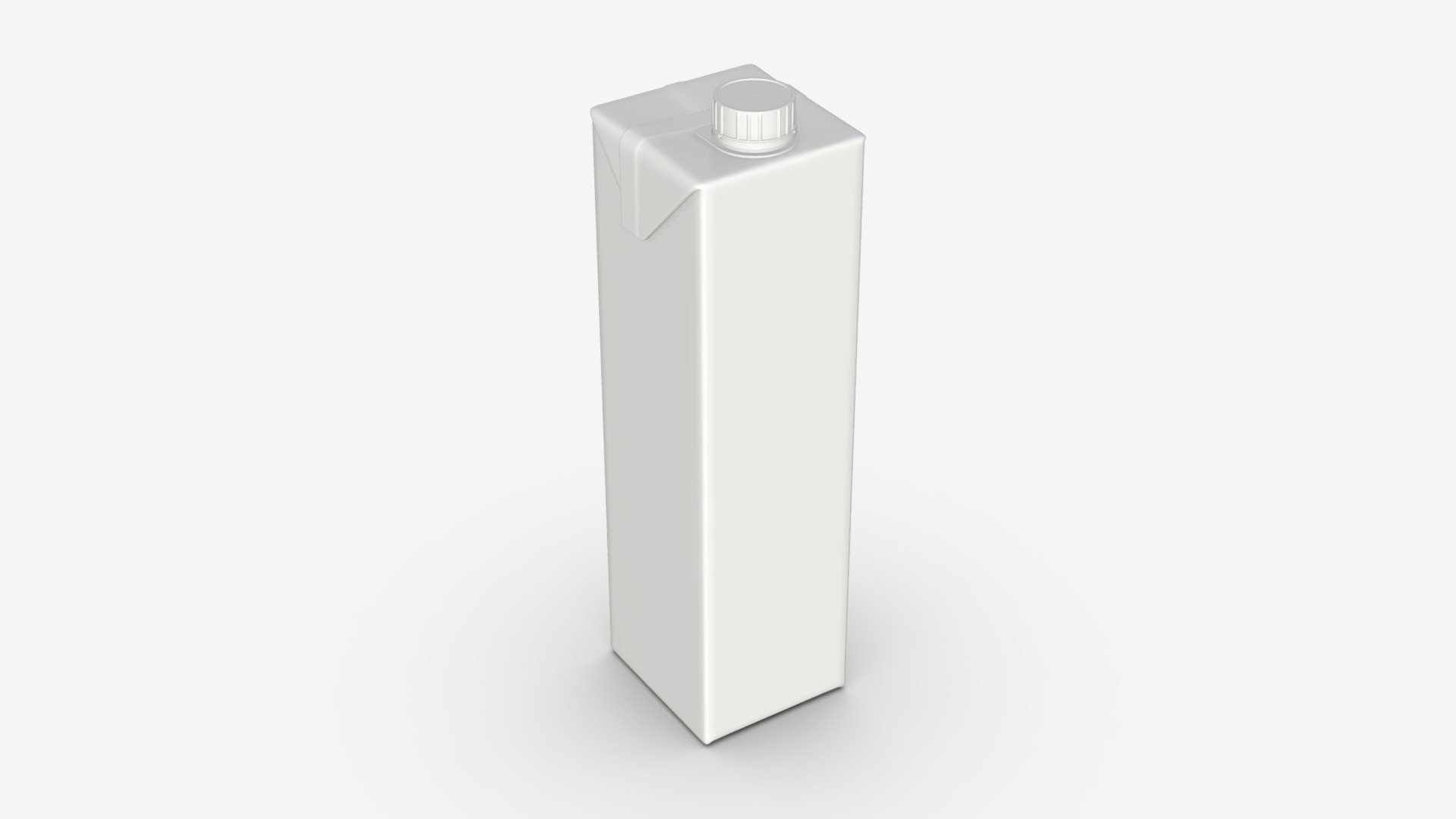 Juice cardboard packaging with cap 1000 ml slim — Sketchfab embed 3D viewer