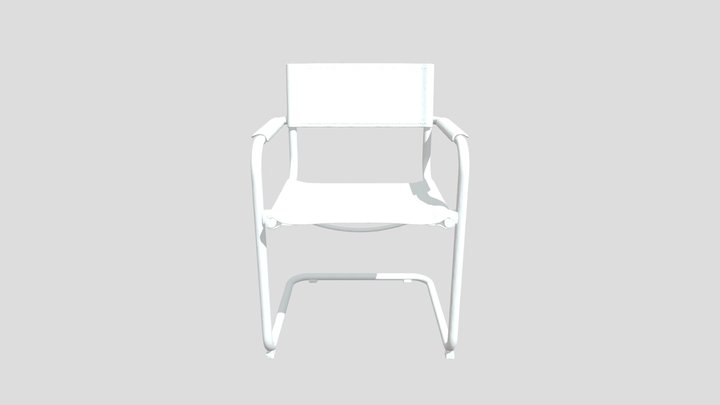 Modern Chrome Chair 3D Model