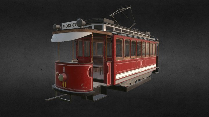 Falkenried A - old tram 3D Model