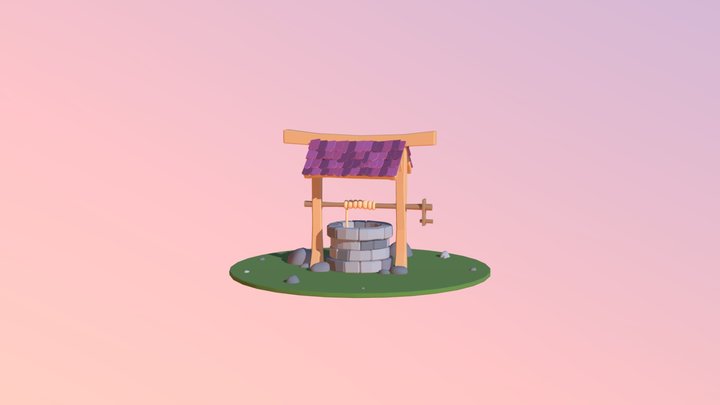 Low Poly Well 3D Model