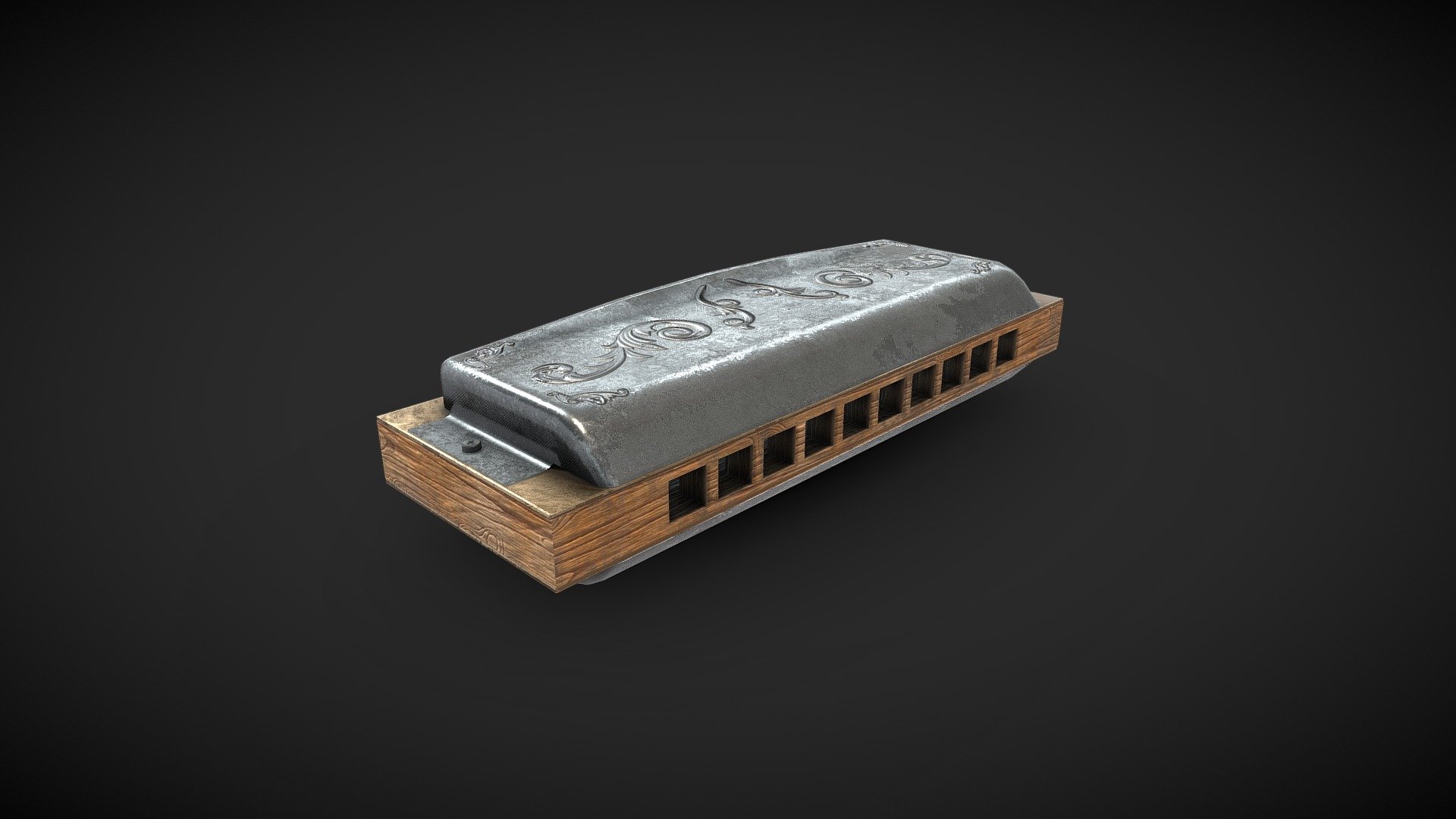 Harmonica - Generic - Buy Royalty Free 3D model by diegoev [543fdc0 ...