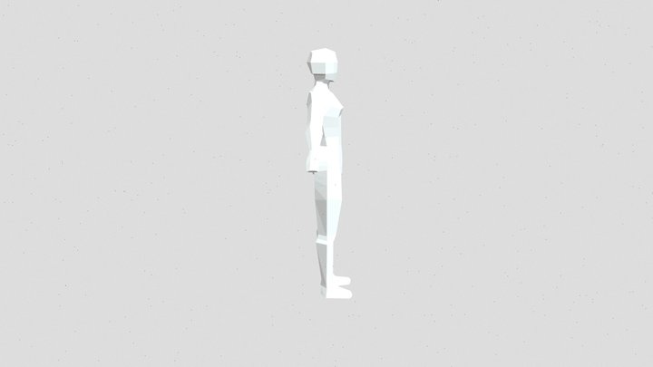 Female Low Poly Base (Rigged) – Modello 3D gratuito STL
