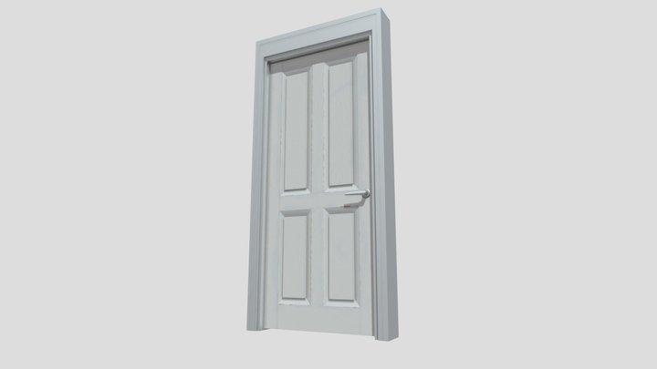 White Internal Door 3D Model