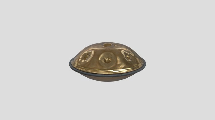 Bronze Hang Drum 3D Model