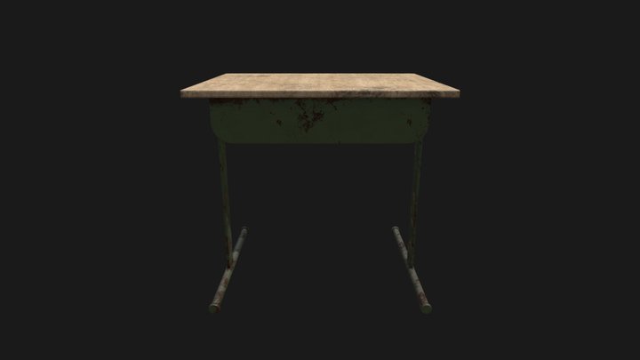 Old School Table 3D Model