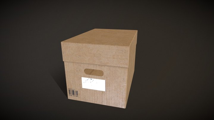 Cardboard box clean 3D Model