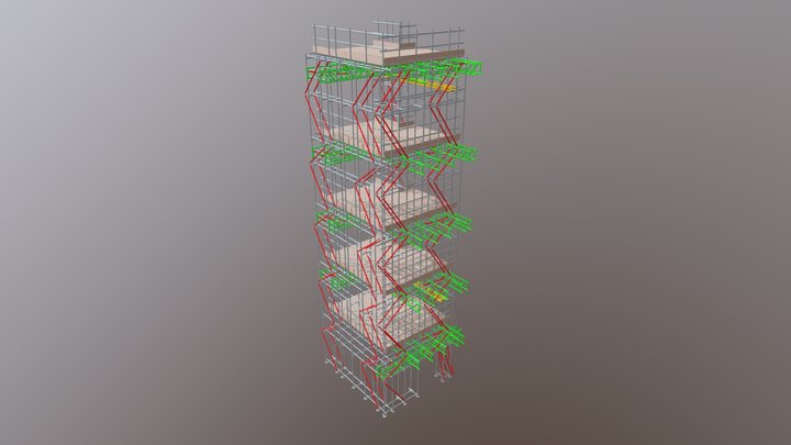 Heavy duty hoist runoff to existing structure 3D Model