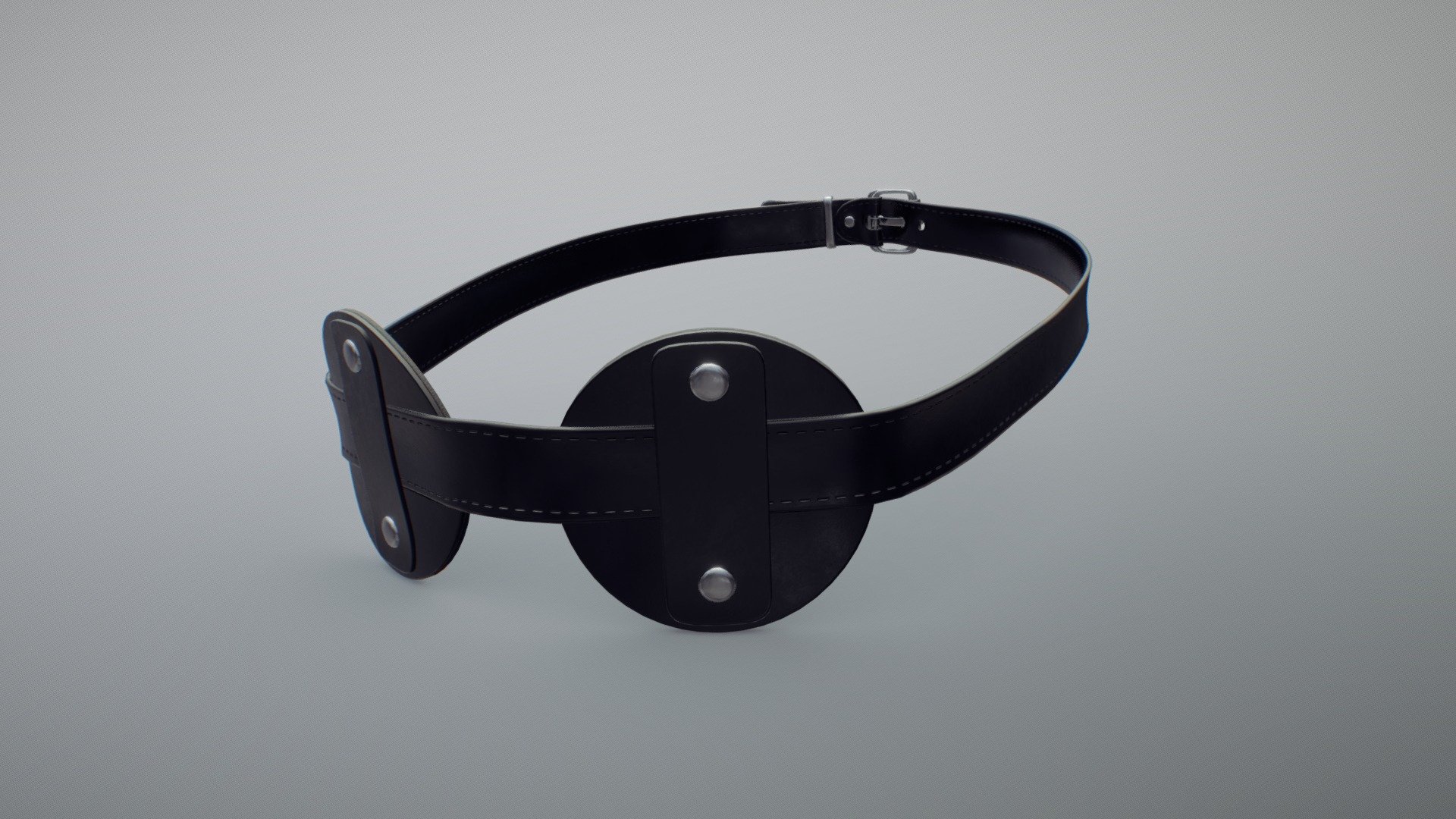 Black leather blindfold eye strap bondage - Buy Royalty Free 3D model ...