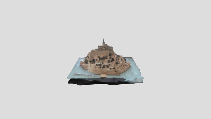 Mont Saint-Michel 3D town model 3D Model