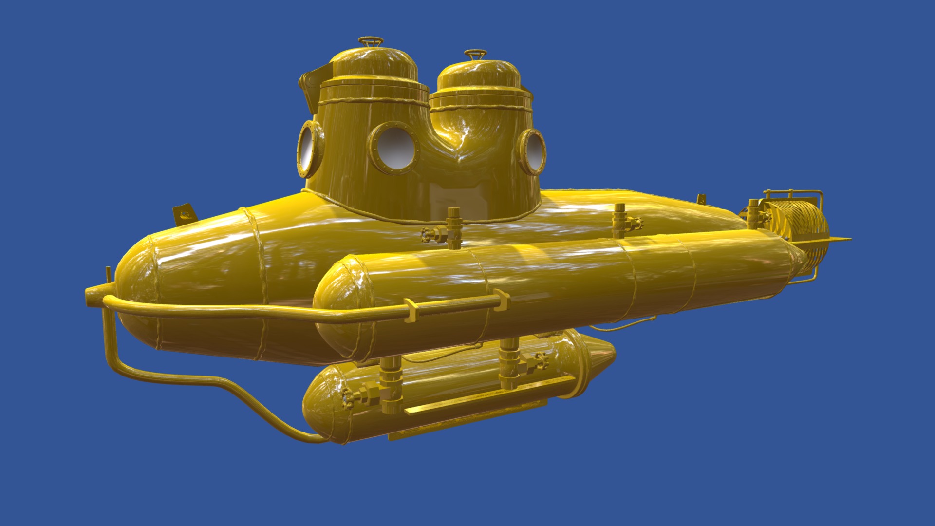 3D model Submarine - This is a 3D model of the Submarine. The 3D model is about a close-up of a helicopter.
