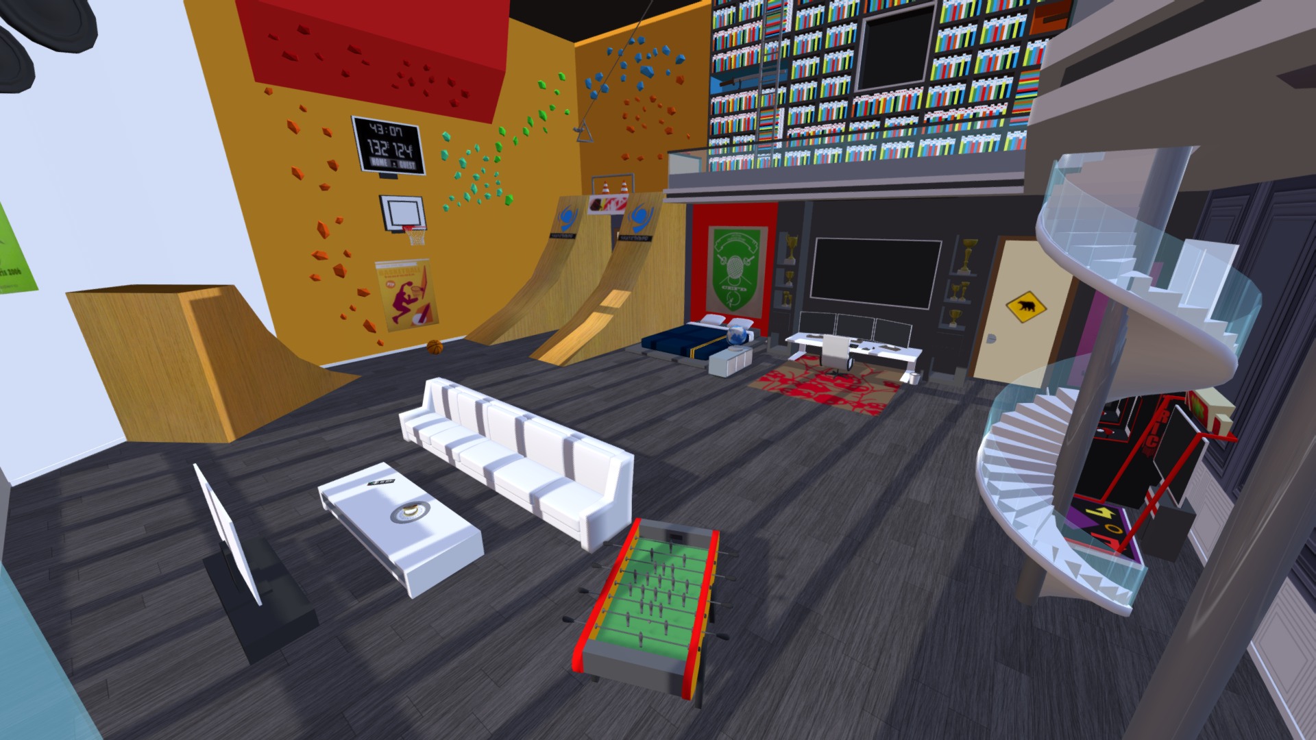 3D model Adrien’s room Miraculous Ladybug - This is a 3D model of the Adrien's room Miraculous Ladybug. The 3D model is about a room with a table and chairs.