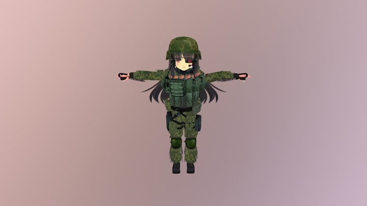 ВС РФ аниме для VRCHAT – Free 3D Model STL