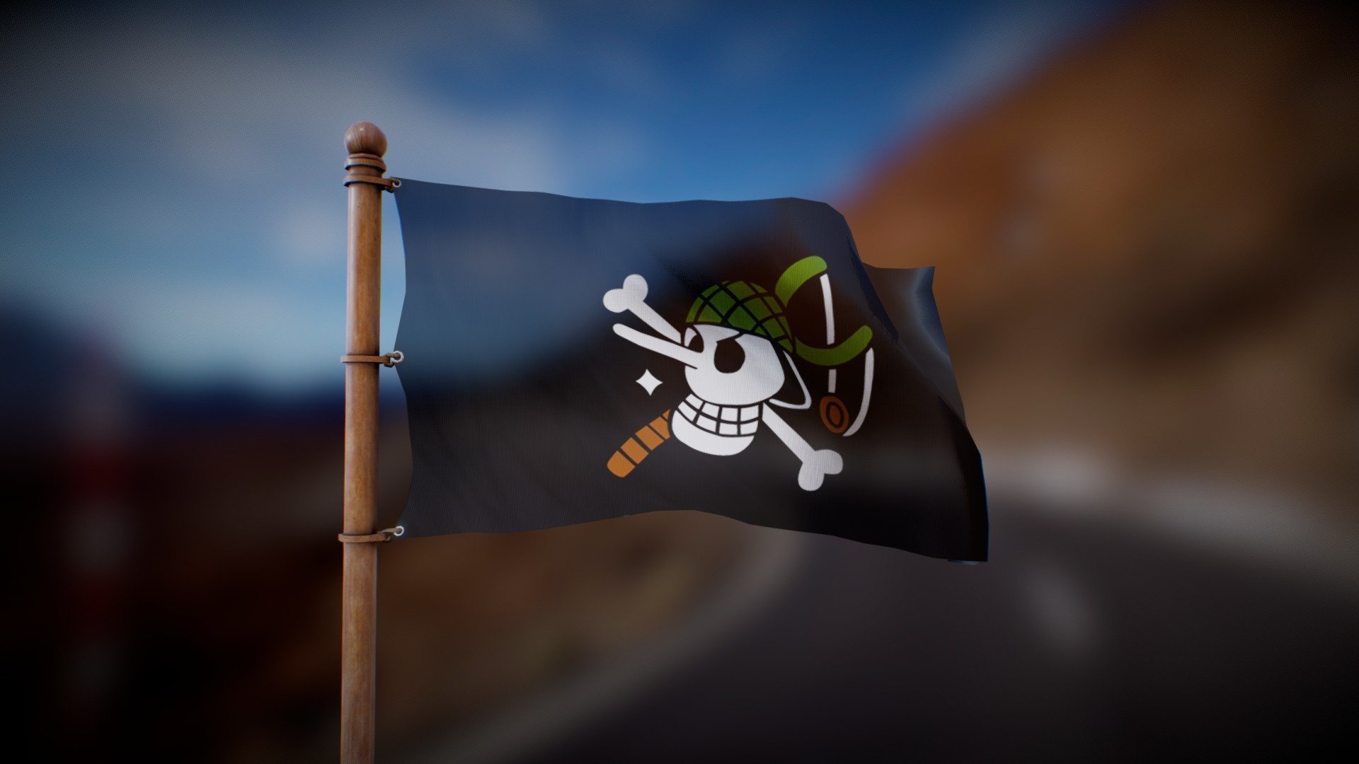 One Piece Usopp Pirate Flag Jolly Roger Buy Royalty Free 3d Model By Deftroy 544c07b 8509