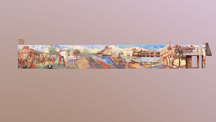 Illinois and Michigan Canal Mural 3D Model