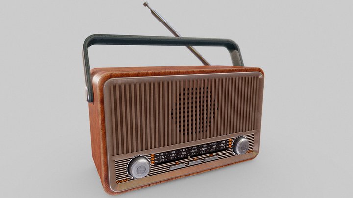 Vintage radio 3D Models Sketchfab