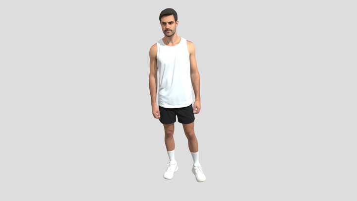 Monochrome Athlete Portrait – Free 3D Model STL