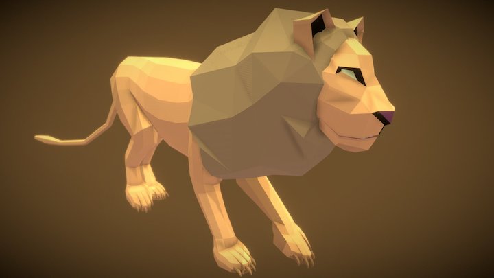 Male Lion 3D Model