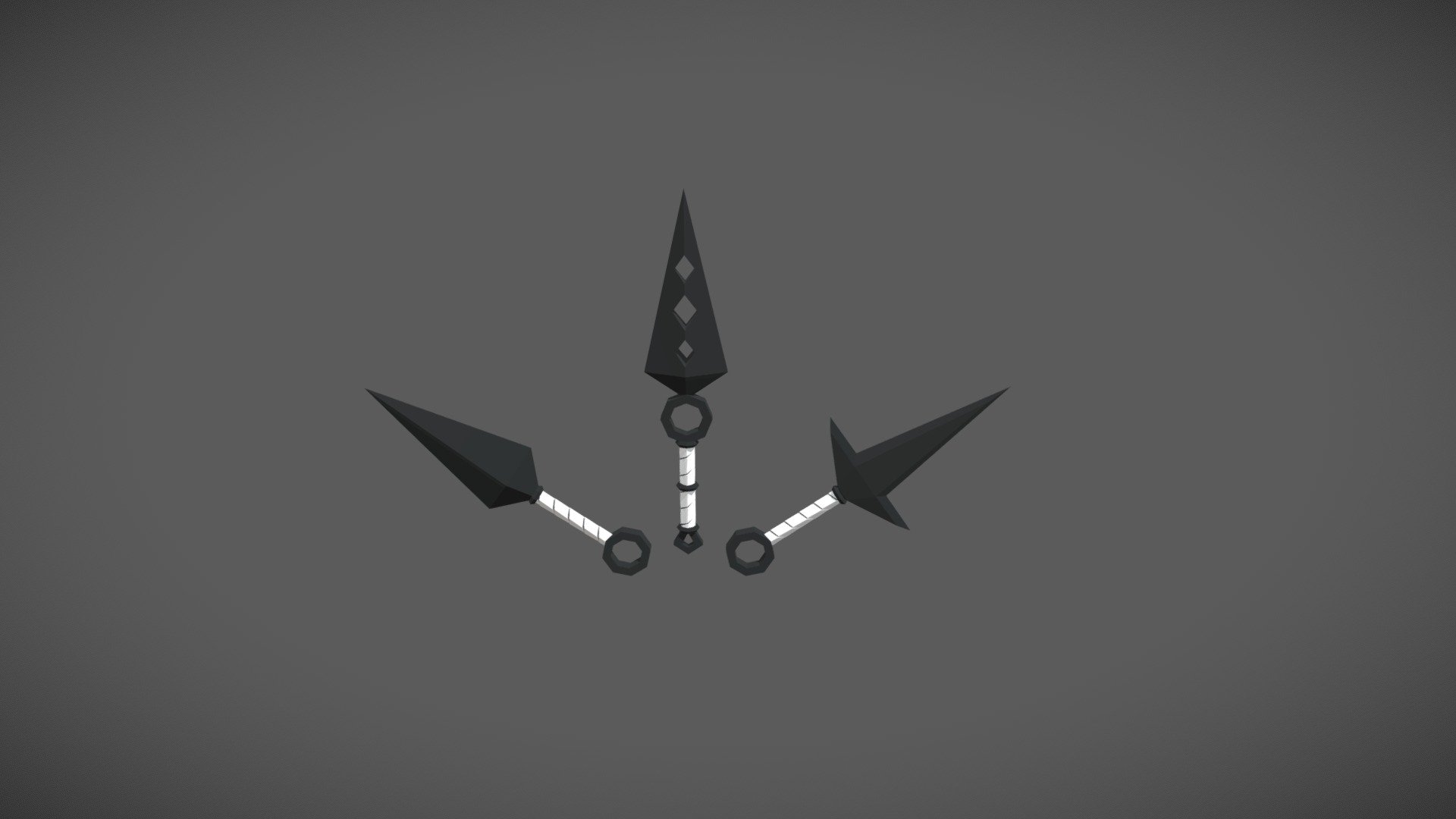 Low-poly Kunais
