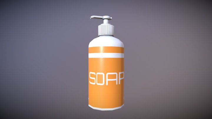 Game Ready Soap Pump Bottle Low Poly 3D Model