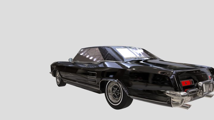 Riviera Black Rig Car Ready For Animation 3D Model