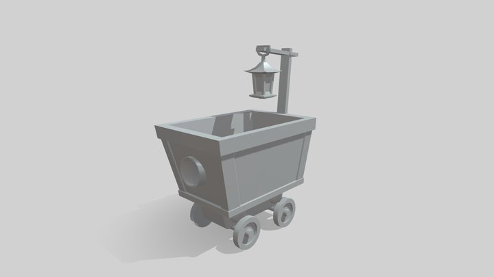 Minecart 3D Model