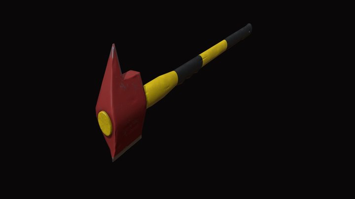 Old Fire Axe (used condition) 3D Model