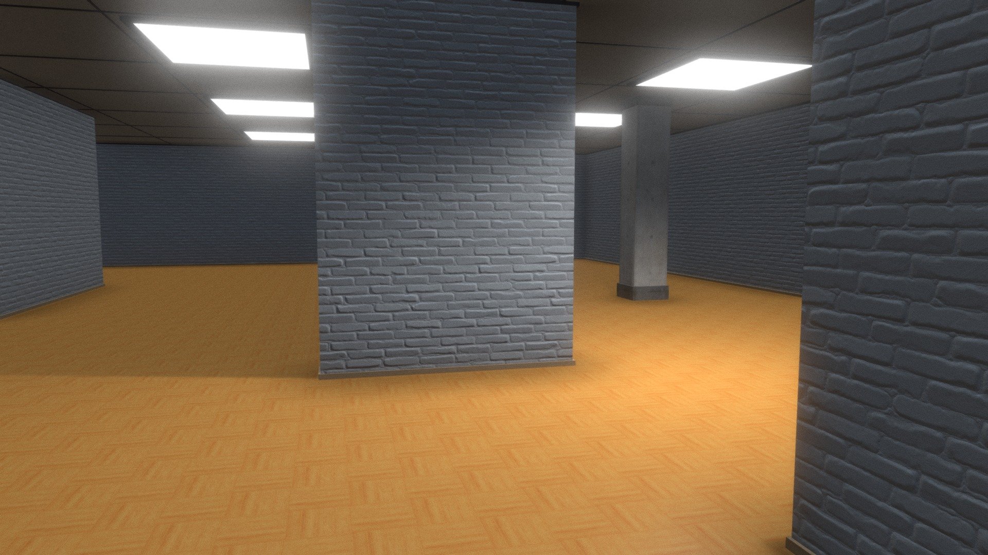 BackRooms(ish) Style Environment Download Free 3D model by Huuxloc (rjh41) [5453210] Sketchfab