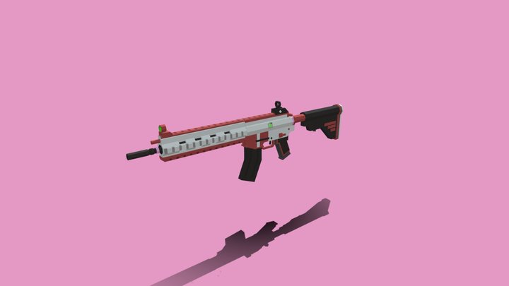 HK416 - Bang bang! chan 3D Model