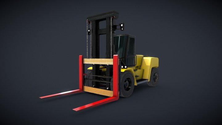 Forklift for a VR simulator 3D Model