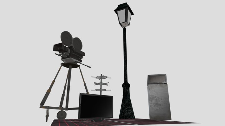 5 Props Q-week 3D Model