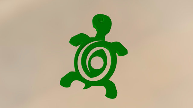 Tortoise Spiral Wedged Pendant 3D Model