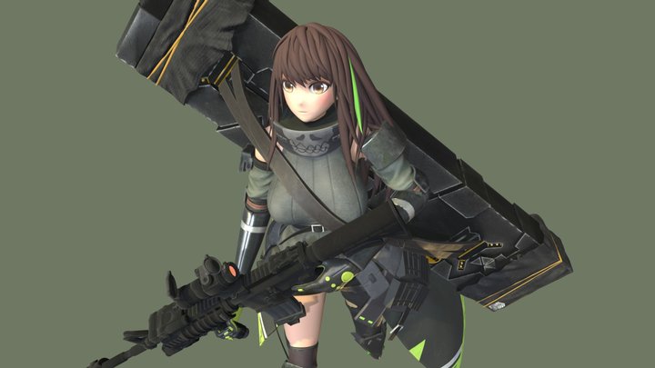 Girls' Frontline - M4A1 MOD3 3D Model