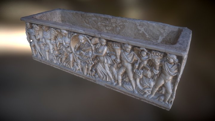 Season sarcophagus with portrait