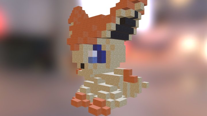 Voxel Victini 3D Model