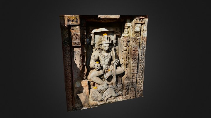 Kartikeya frieze from Parasurameswara Temple 3D Model