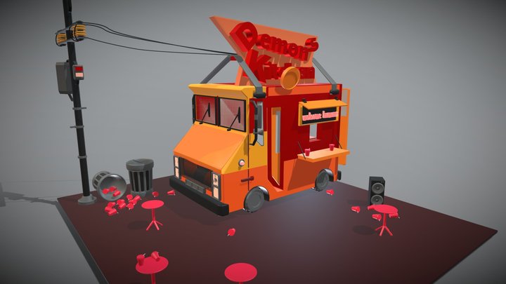 Hunted food truck – Modello 3D gratuito STL