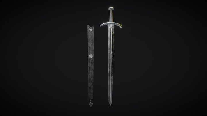Steel Sword 3D Model