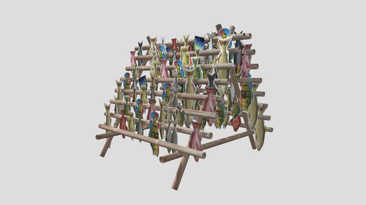Fish Drying Rack 3D Model