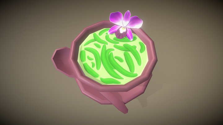 Cendol (Lod Chong) Thai Dessert 3D Model