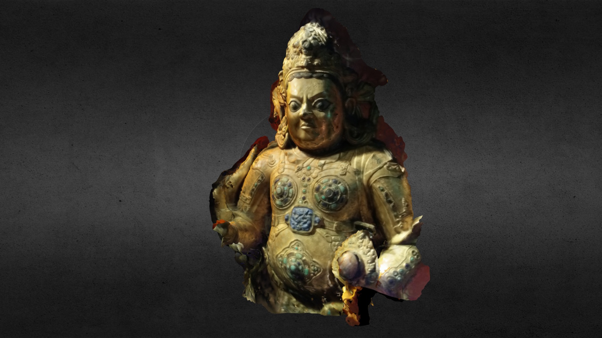 3D model Virudhaka - This is a 3D model of the Virudhaka. The 3D model is about a statue of a person.