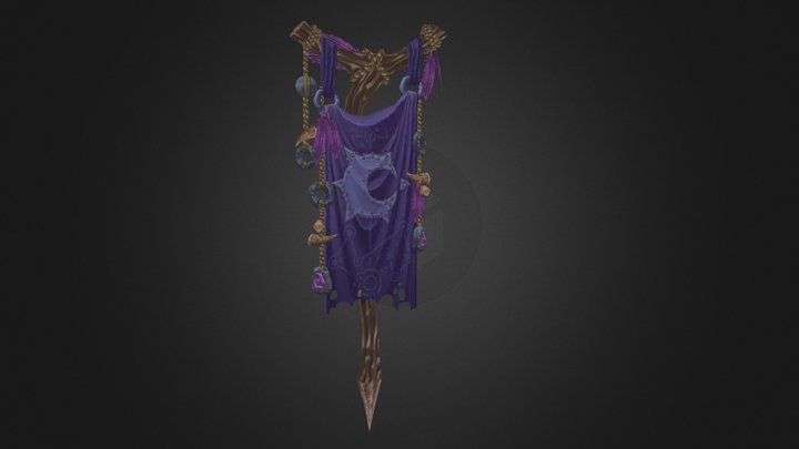 Shadowmoone Banner 3D Model