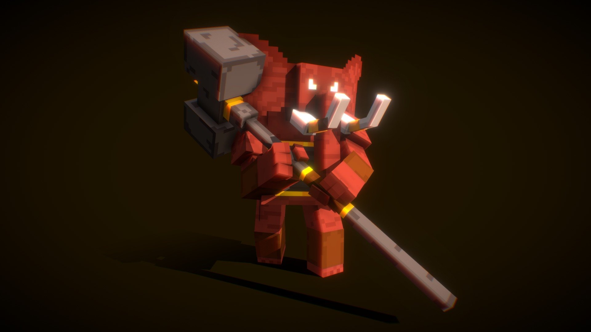 Gajah Naraka - Minecraft Style - 3D model by Augies1808 [5460ca1 ...
