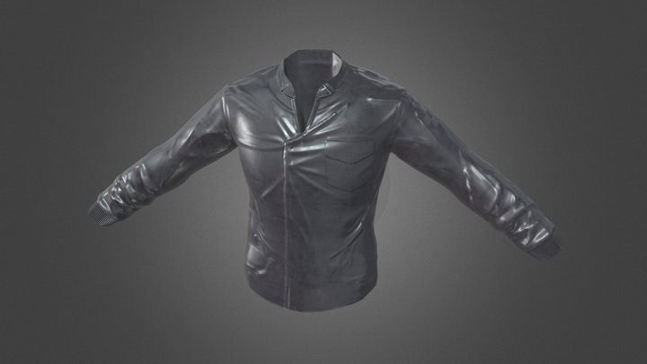 Grey Men's Jacket 3D Model