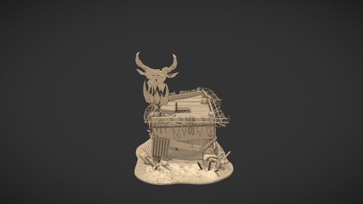 WIP - Waaagh Tower, Decimated. 3D Model