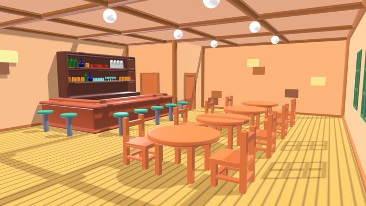 Battle B-Daman Cat Cafe 3D Model