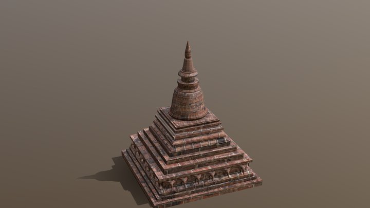 เจดีย์ช้างล้อม 3D Model