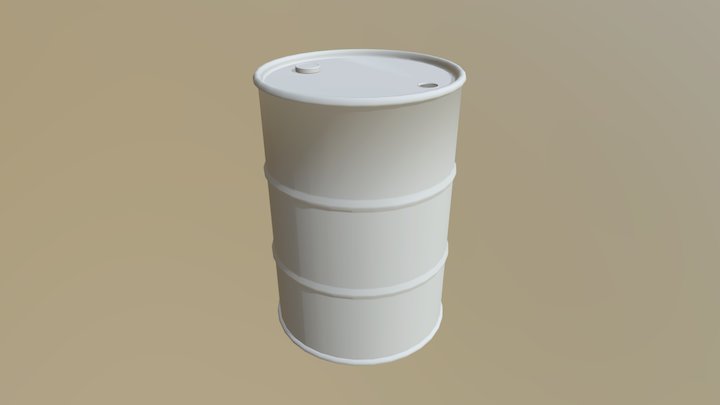 Sealed Oil Barrel 3D Model