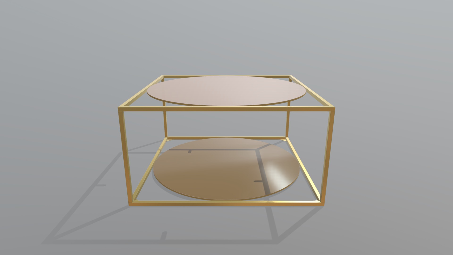 3D model Gold Square Table - This is a 3D model of the Gold Square Table. The 3D model is about shape.