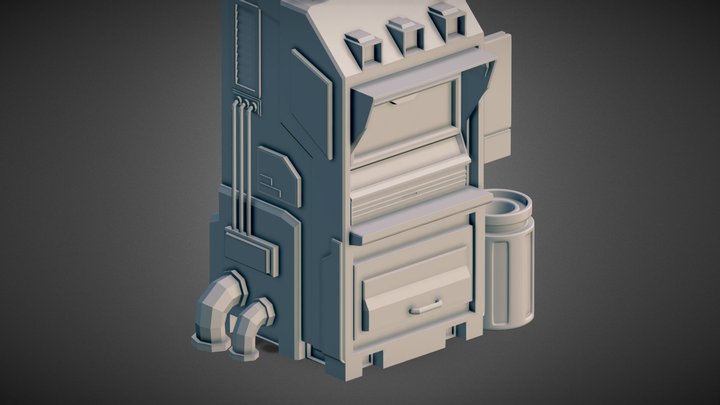 Sci-fi Vending Machine - Free 3D model 3D Model