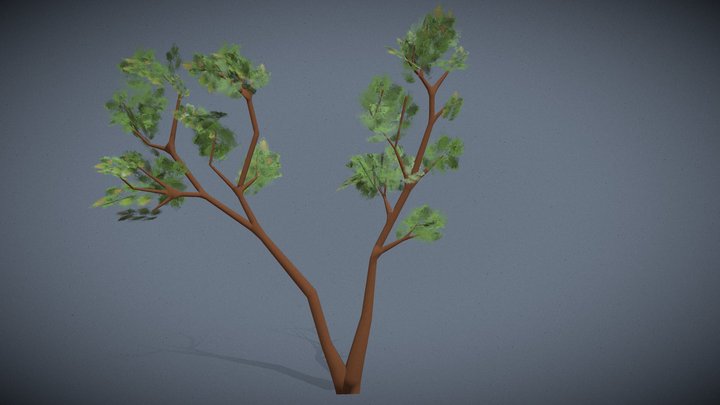 WaterColor Tree. 3D Model